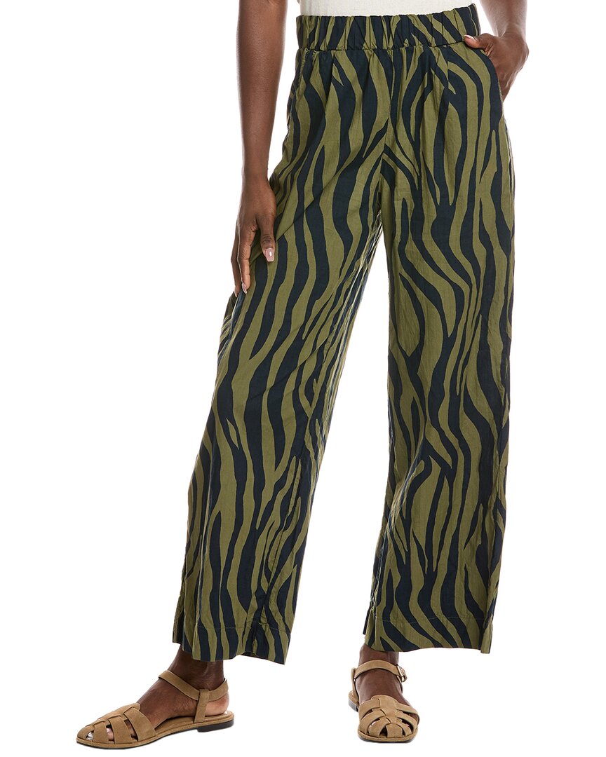 Stateside Zebra Voile Pull-on Trouser In Green