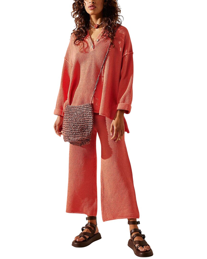 Bella Desert 2pc Sweater & Pant Set In Orange