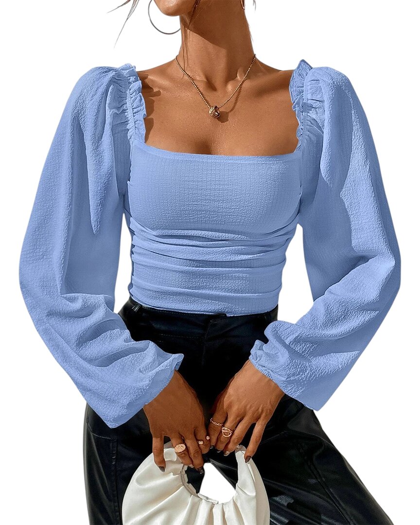 Bella Desert Blouse In Blue