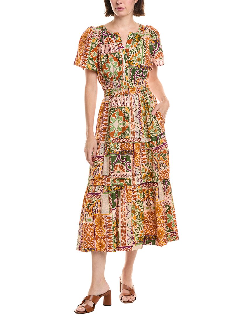 Fate Midi Dress In Orange