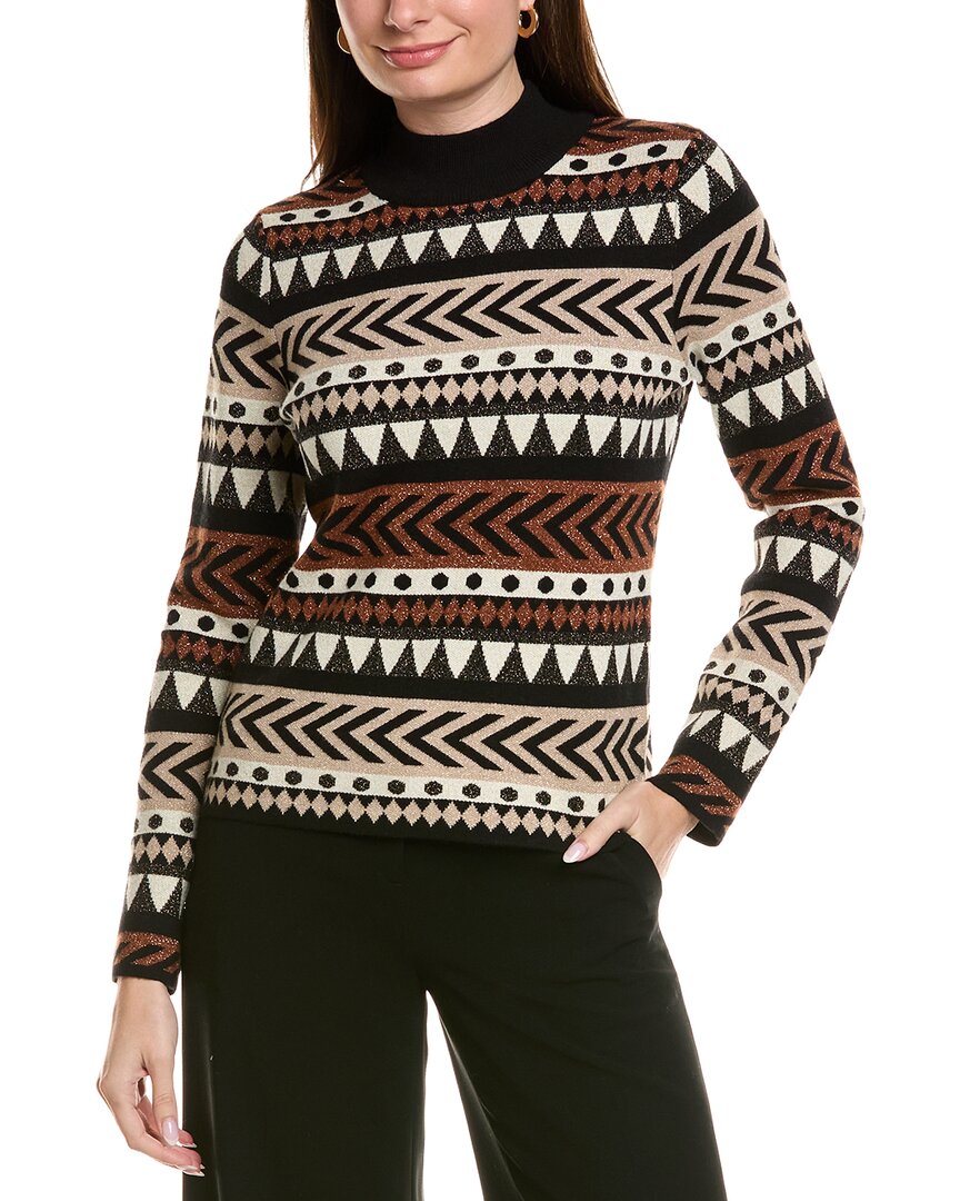 Joseph A . Printed Turtleneck Sweater In Multi