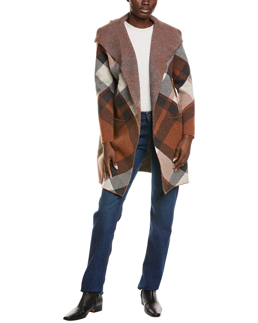 Joseph A . Cardigan Sweater In Brown