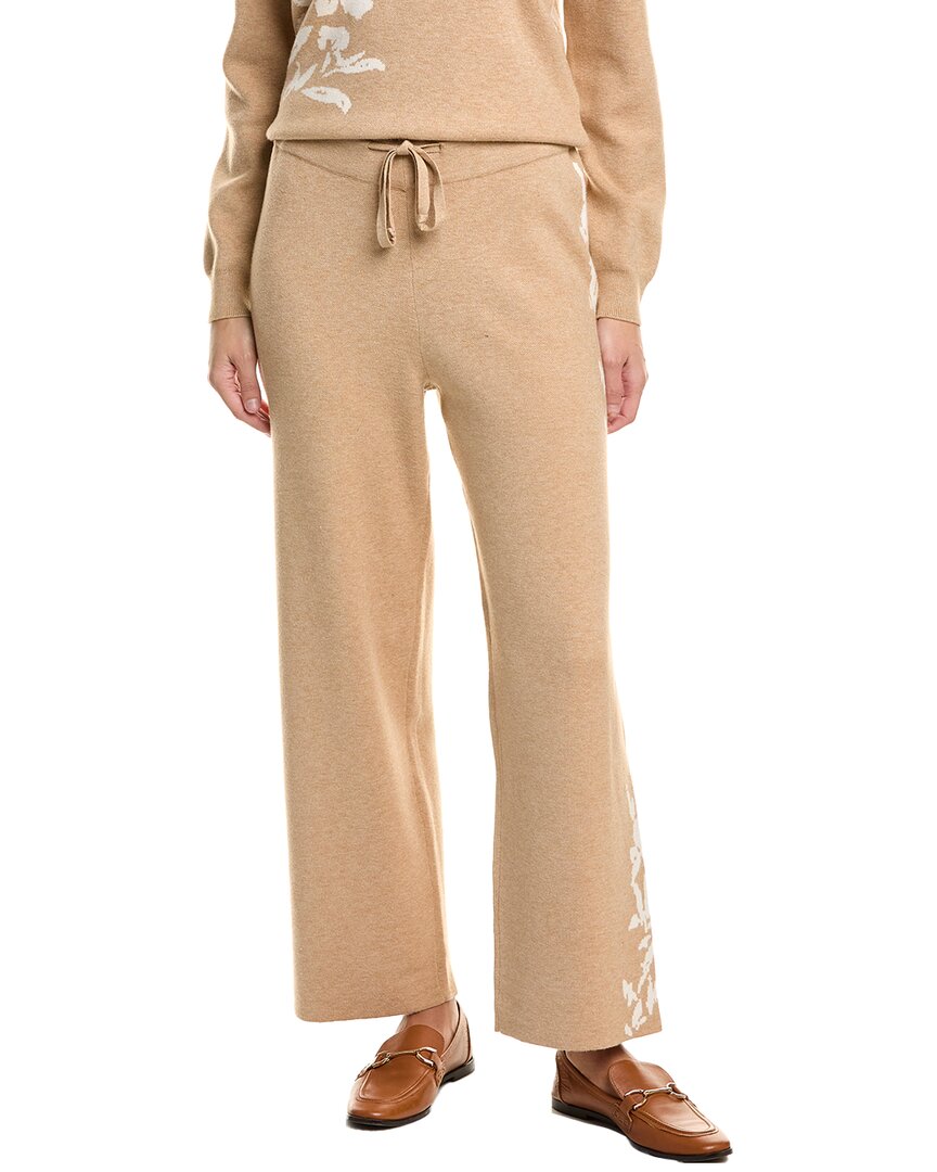 Joseph A . Floral Print Pant In Neutral