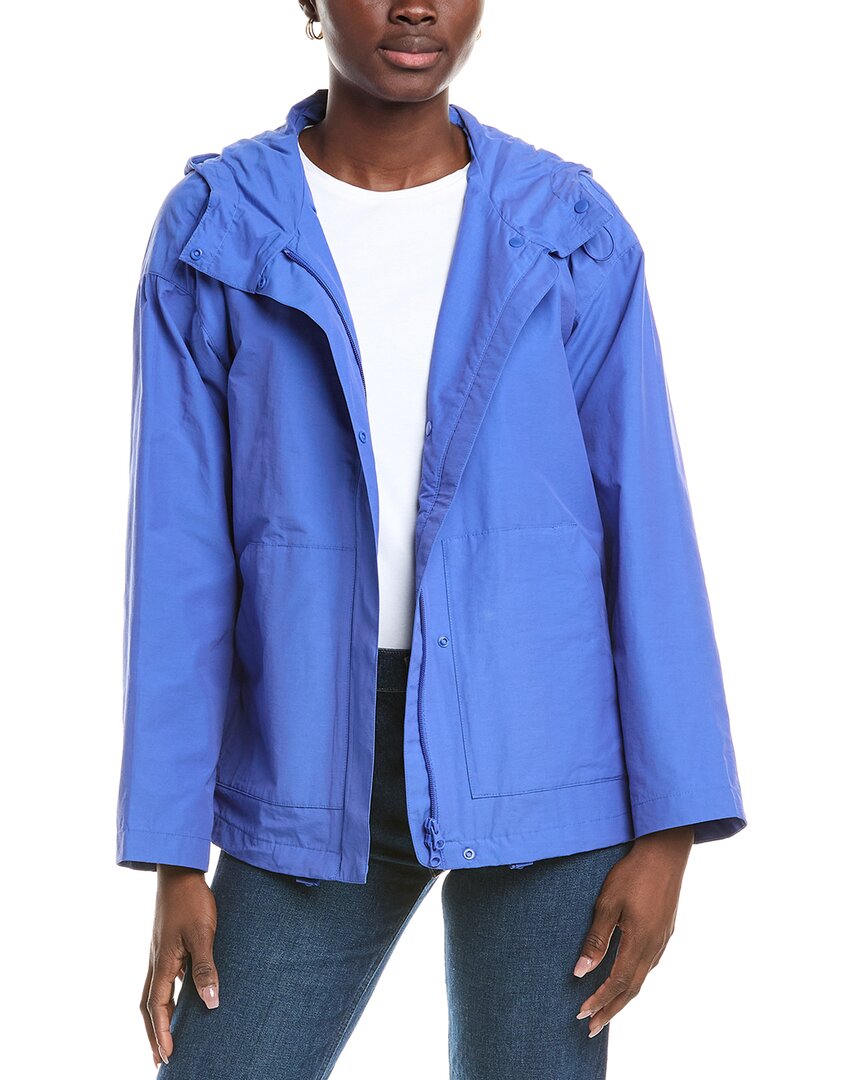 Eileen Fisher Cotton Blend Jacket In Blue