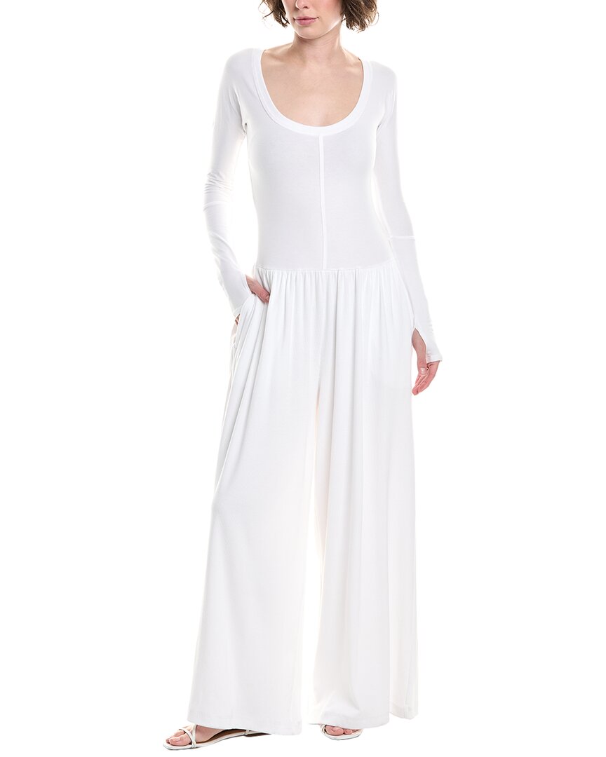 Free People Movement Hot Shot Wide Leg Jumpsuit In White