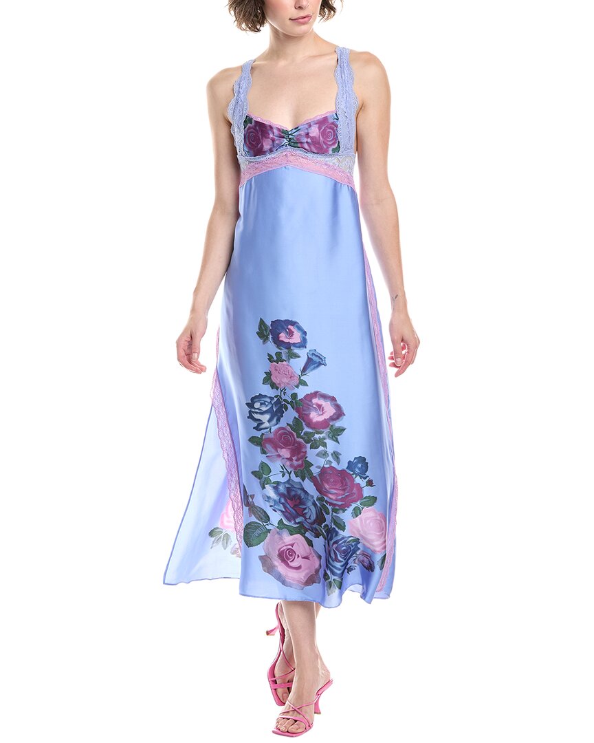 Free People Just Dreamy Maxi Slip Dress In Blue