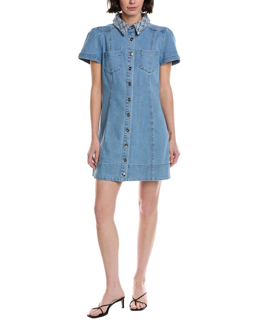 Cece Collared Button-Down Mini Swing Dress