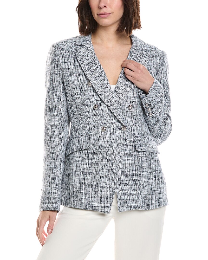 Cece Double Breasted Blazer In Navy