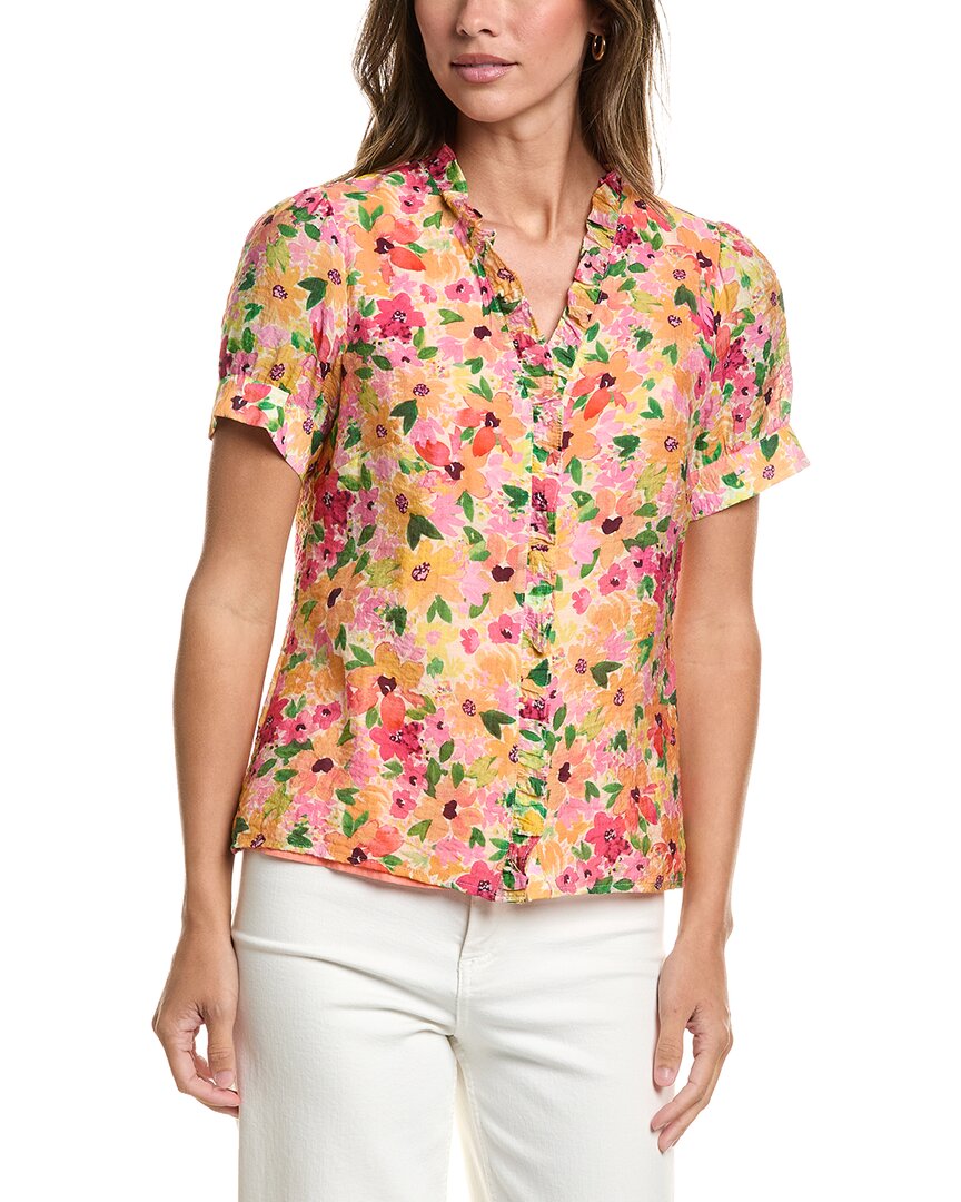 Cece V-neck Top In Red