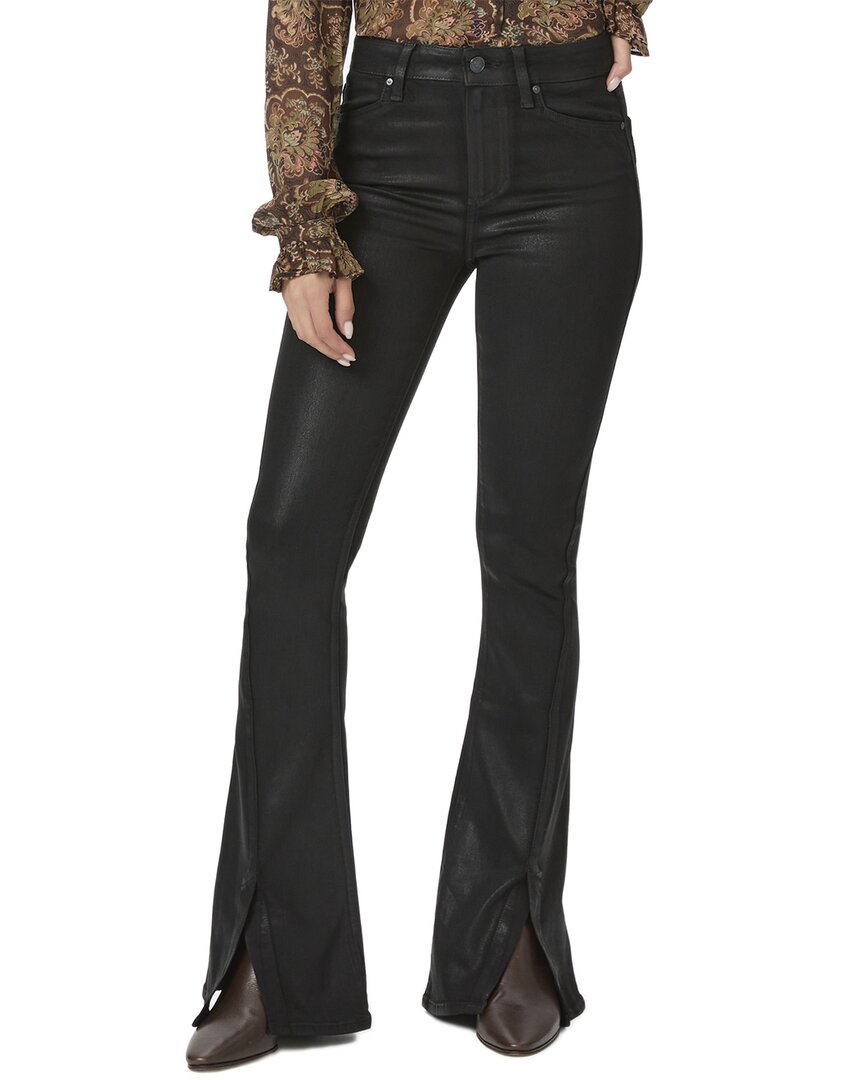 Paige Black Fog Luxe Coating Jean In Black
