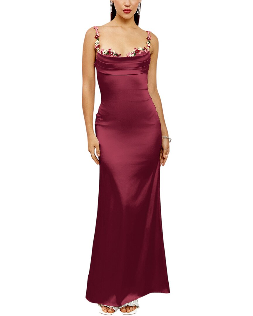 Amanda Royal Maxi Dress In Red
