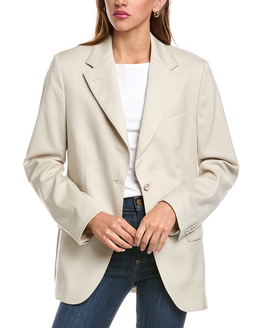 Officine Generale Giovanni Wool Jacket In Neutral