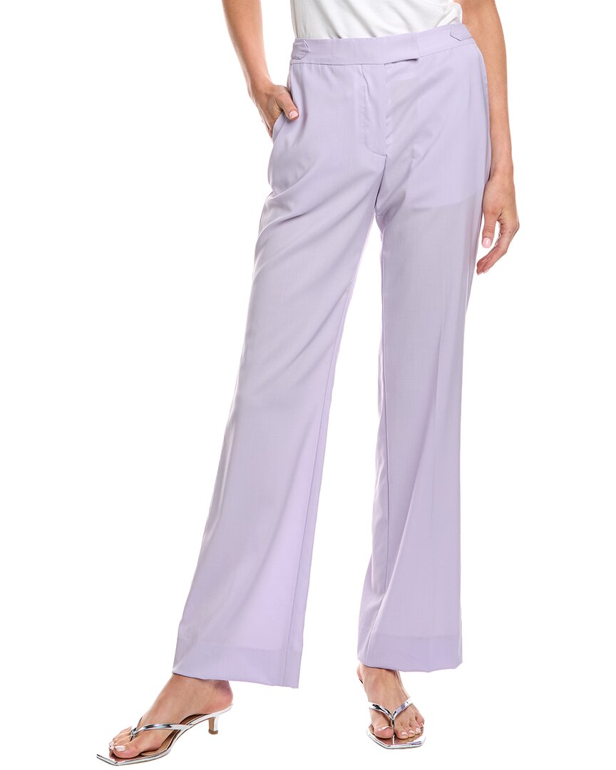 Officine Generale Ilenia Wool Pant In Purple