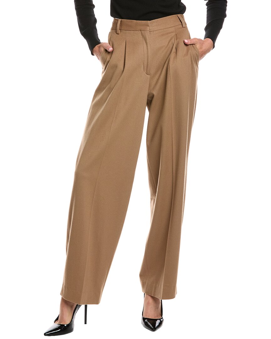 Officine Generale New Sophie Wool Pant In Brown