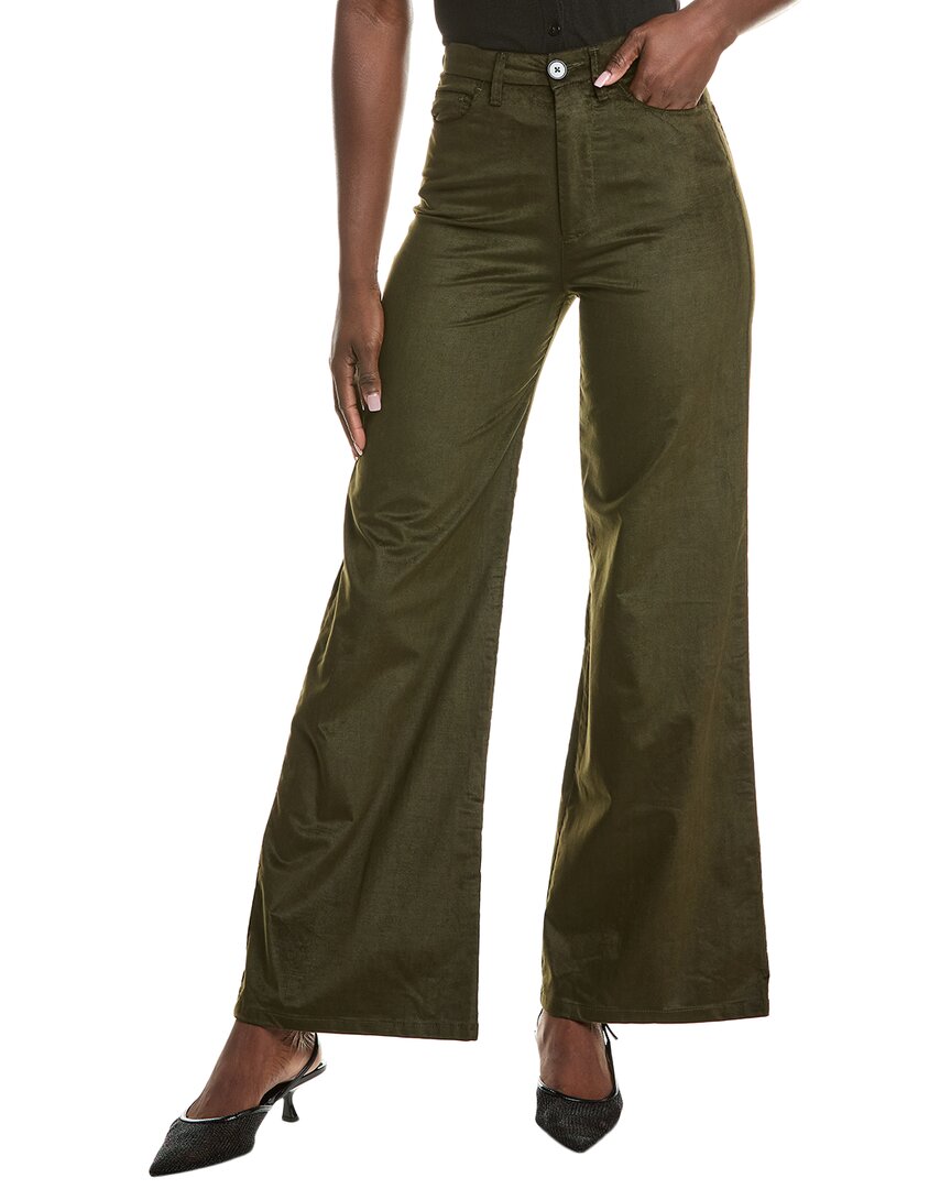 Officine Generale Romy 5-pocket Stretch Velvet Pant In Green