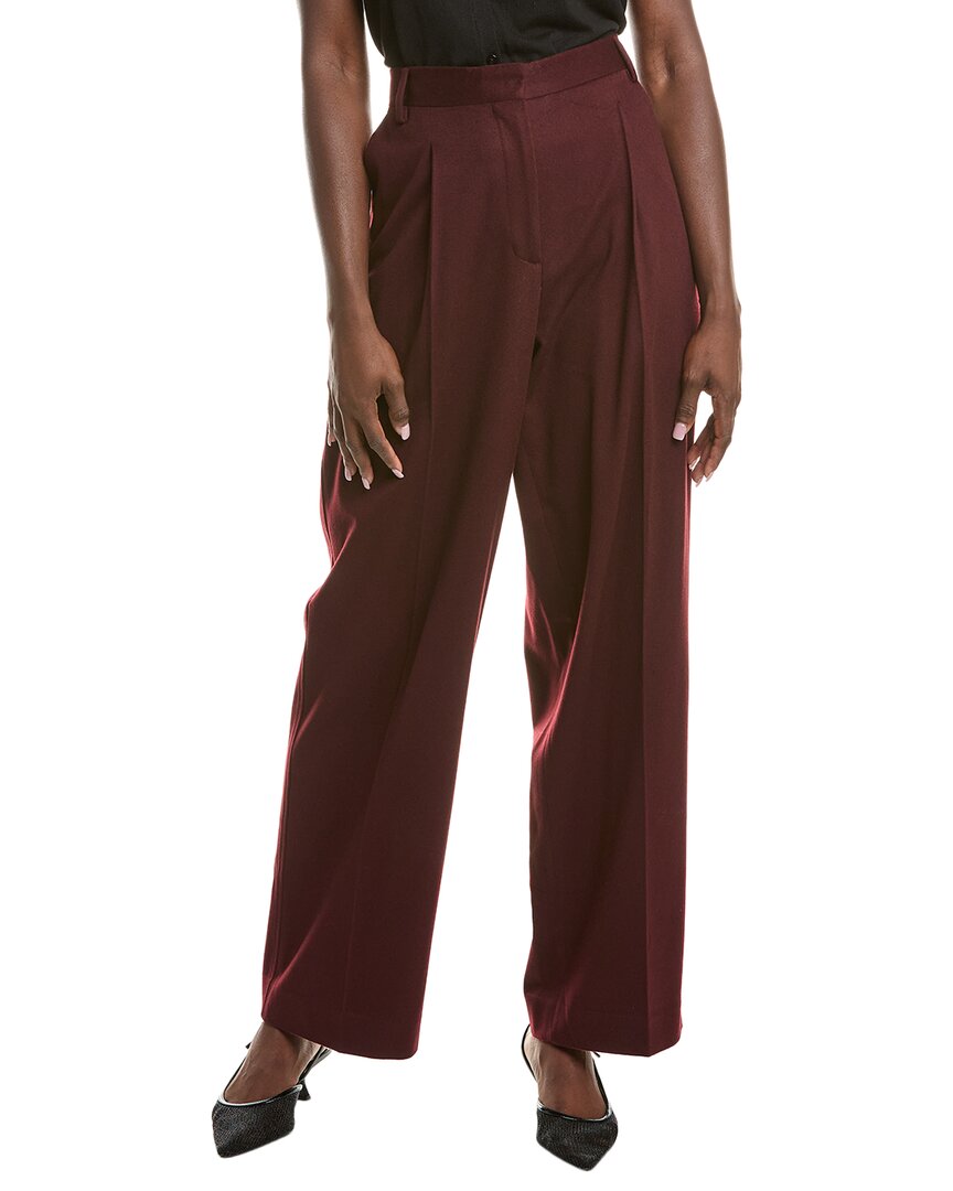 Officine Generale New Sophie Wool Pant In Brown