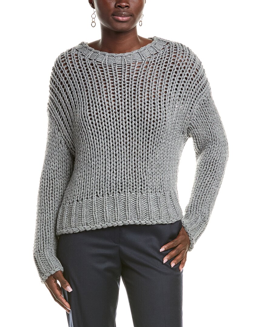Officine Generale Salimah Wool & Cashmere-blend Sweater In Gray