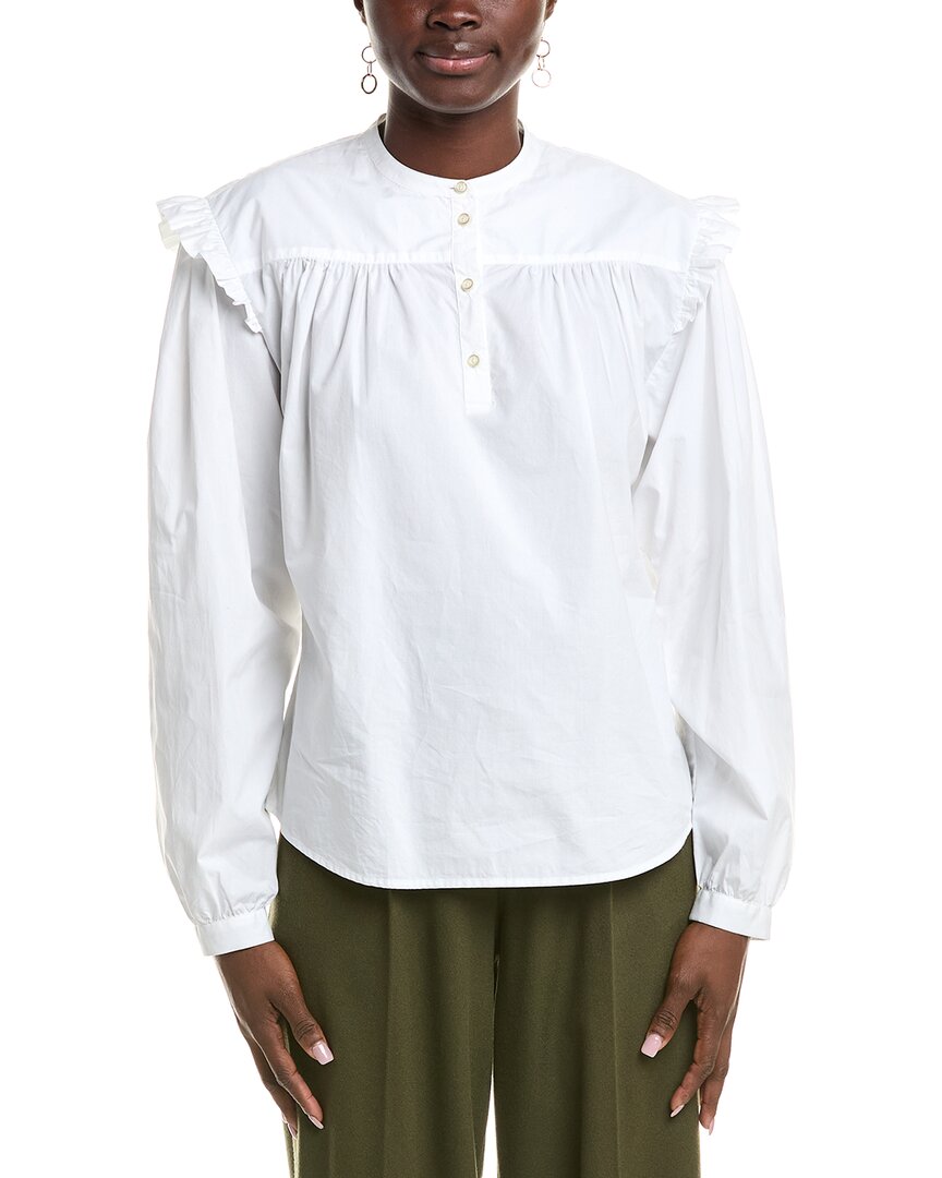 Officine Generale Charline Poplin Blouse In White