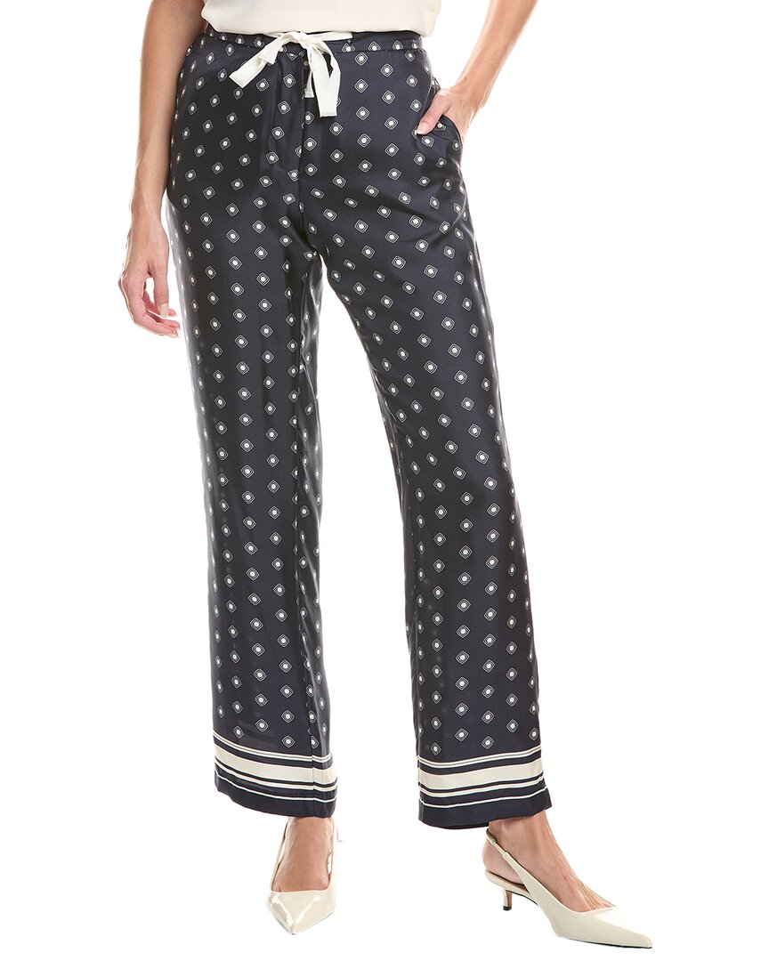 Officine Generale Magali Silk Pant In Black