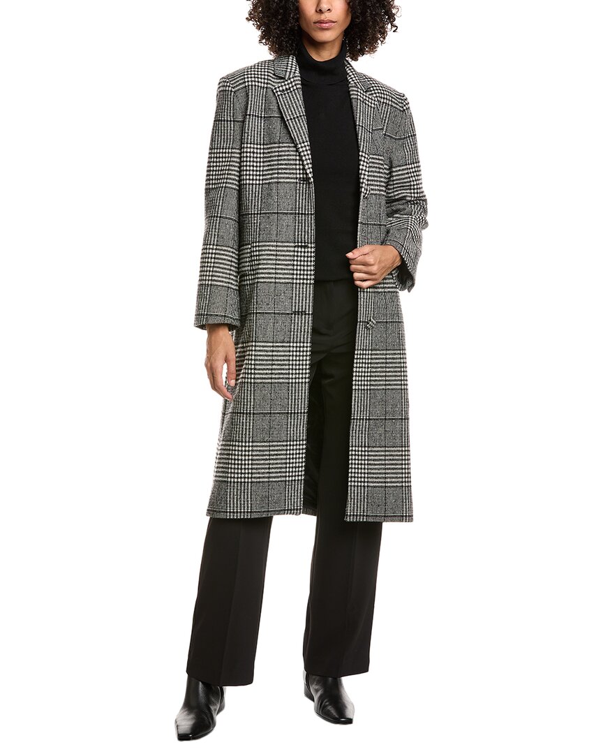 Officine Generale Amber Wool-blend Coat In Black