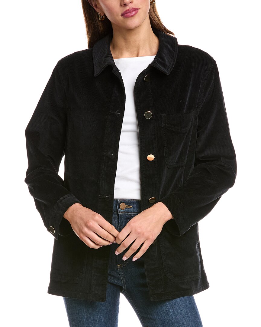 Officine Generale Camila Garment-dyed Corduroy Jacket In Black