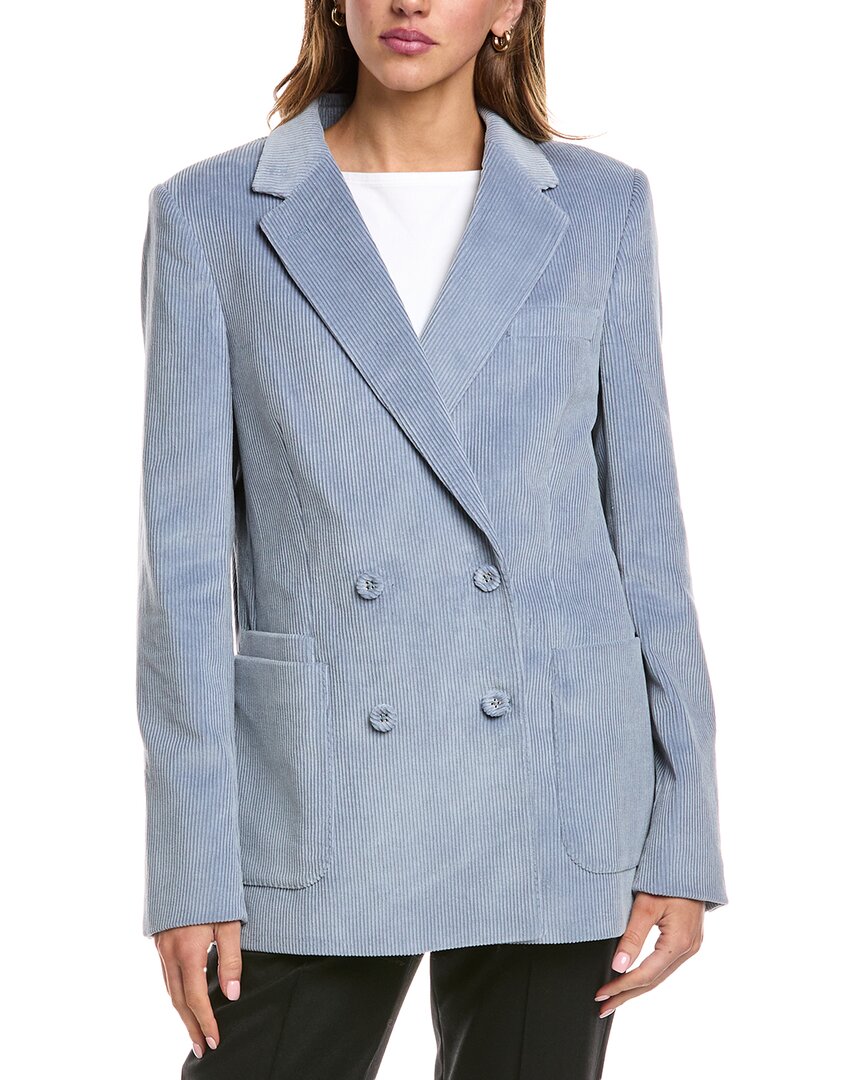Officine Generale Mathilde Corduroy Jacket In Blue