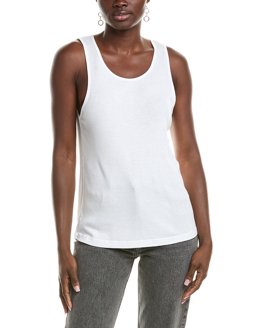 Officine Generale Tatiana Rib Garment-dyed Tank In White
