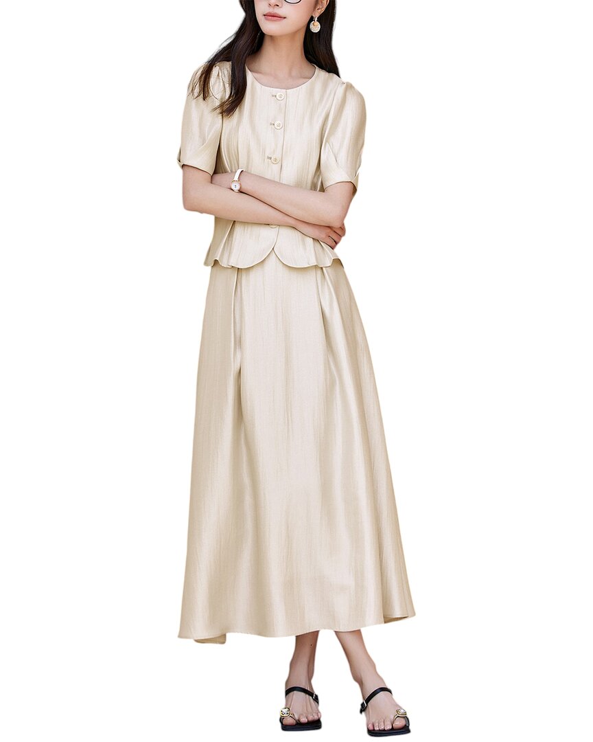 Ounixue 2pc Blouse & Skirt Set In Multi
