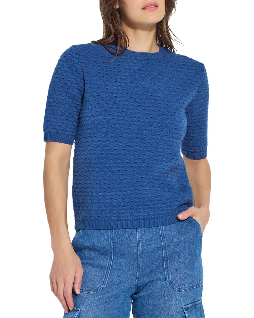 Lyssé New York Lysse New York Valentina Short Sleeve Sweater In Blue