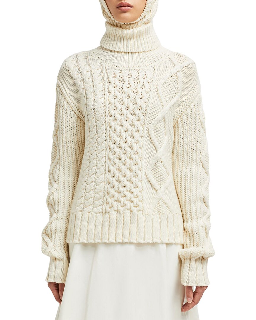 Moncler Wool Turtleneck Sweater In Neutral