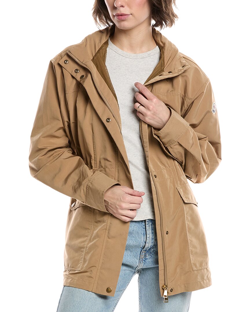 Moncler Nades Short Parka In Animal Print