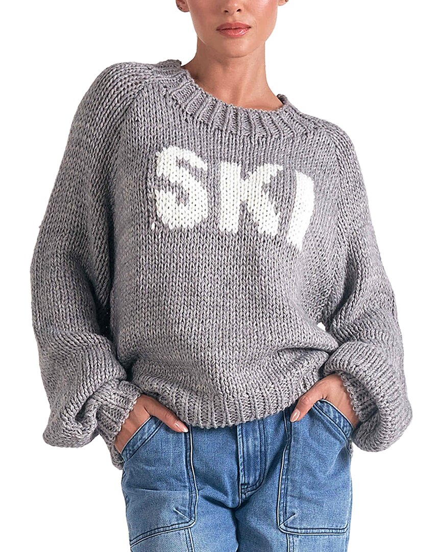 Elan Wool-blend Sweater In Gray