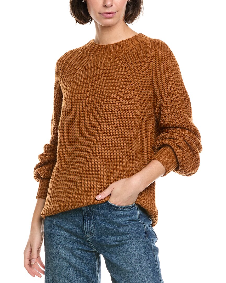 Elan Wool-blend Crewneck Sweater In Brown