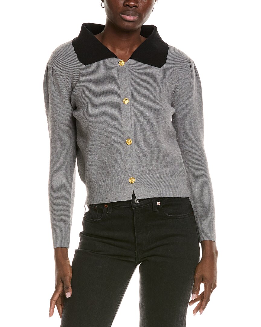 Madison Miles Cardigan In Gray