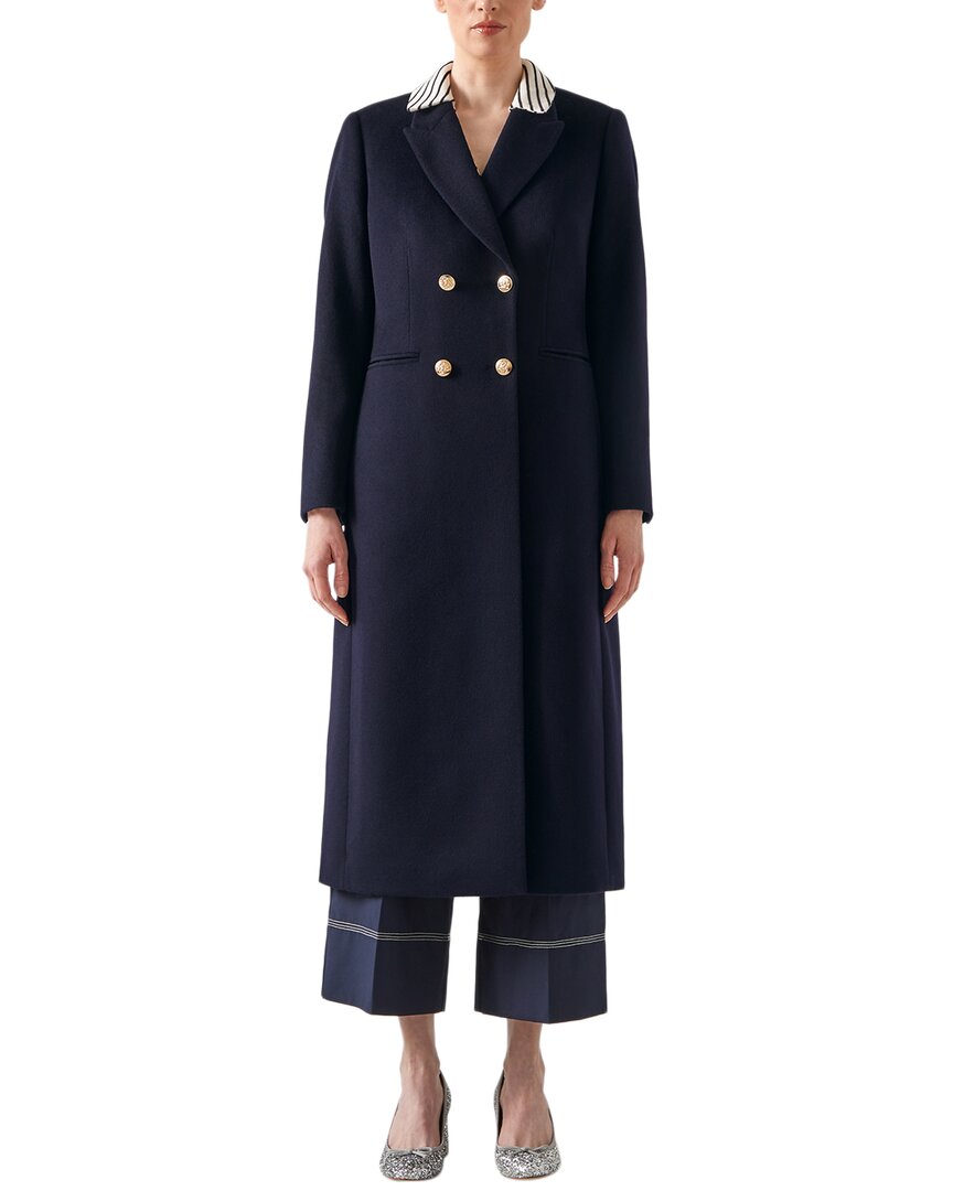 Lk Bennett Mariner Coat In Blue