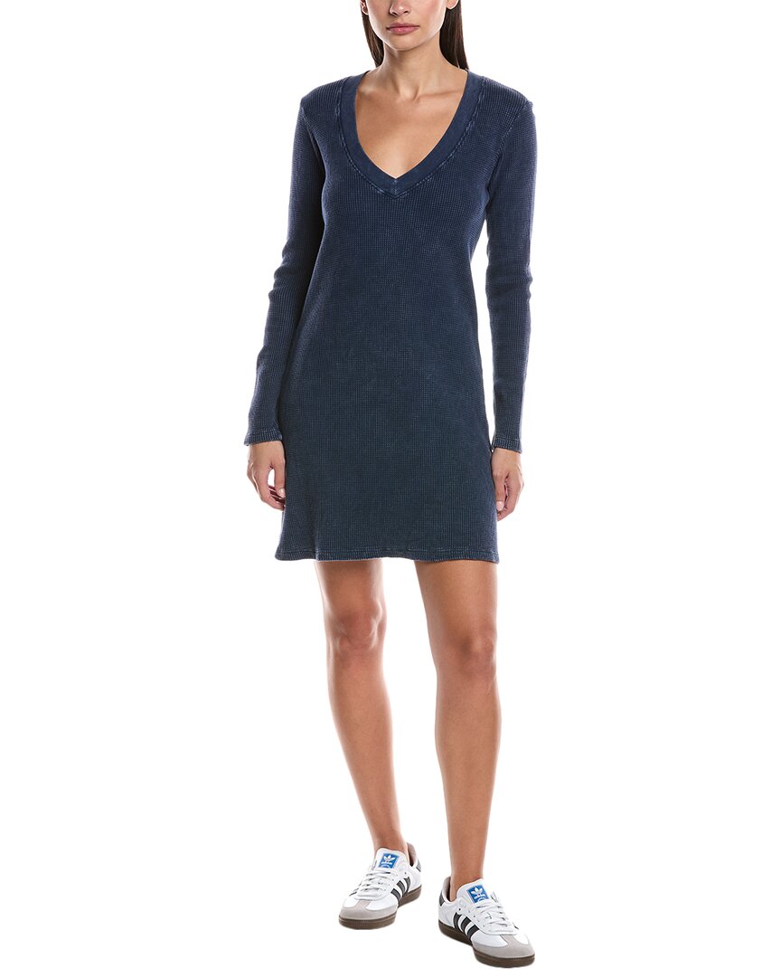 Lamade Liam V-neck Mini Dress In Blue
