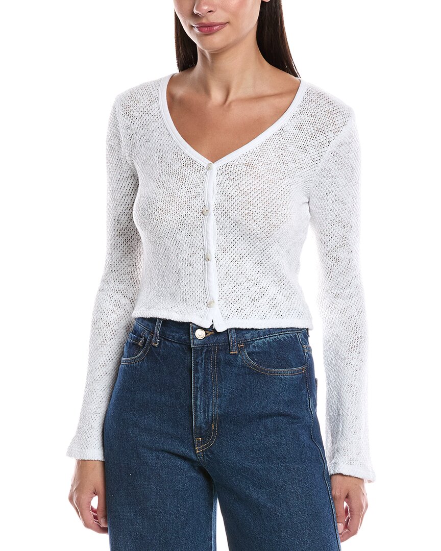 Lamade Abbey Button Up Cardigan In White