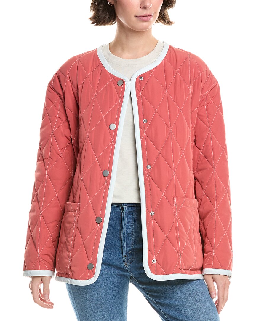 Jane Post Diamond Quilted Reversible Jacket In Pink