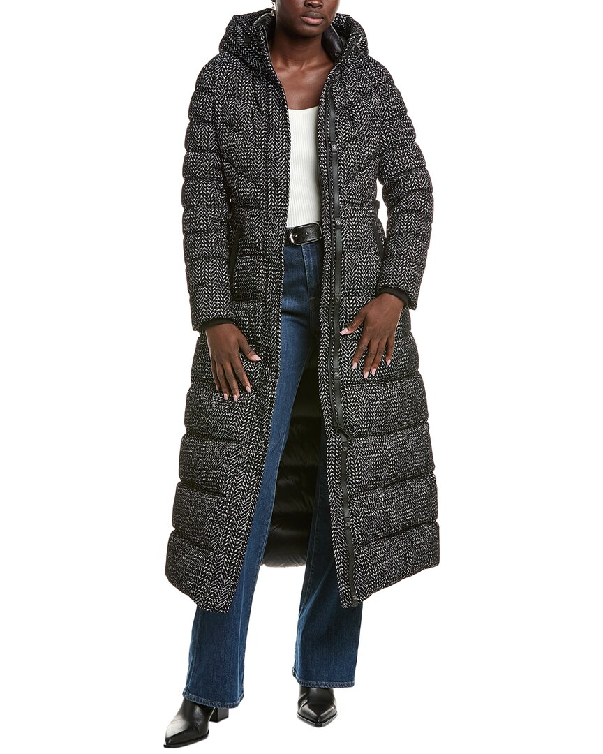 Mackage Calina Lustrous Down Maxi Coat In Gray