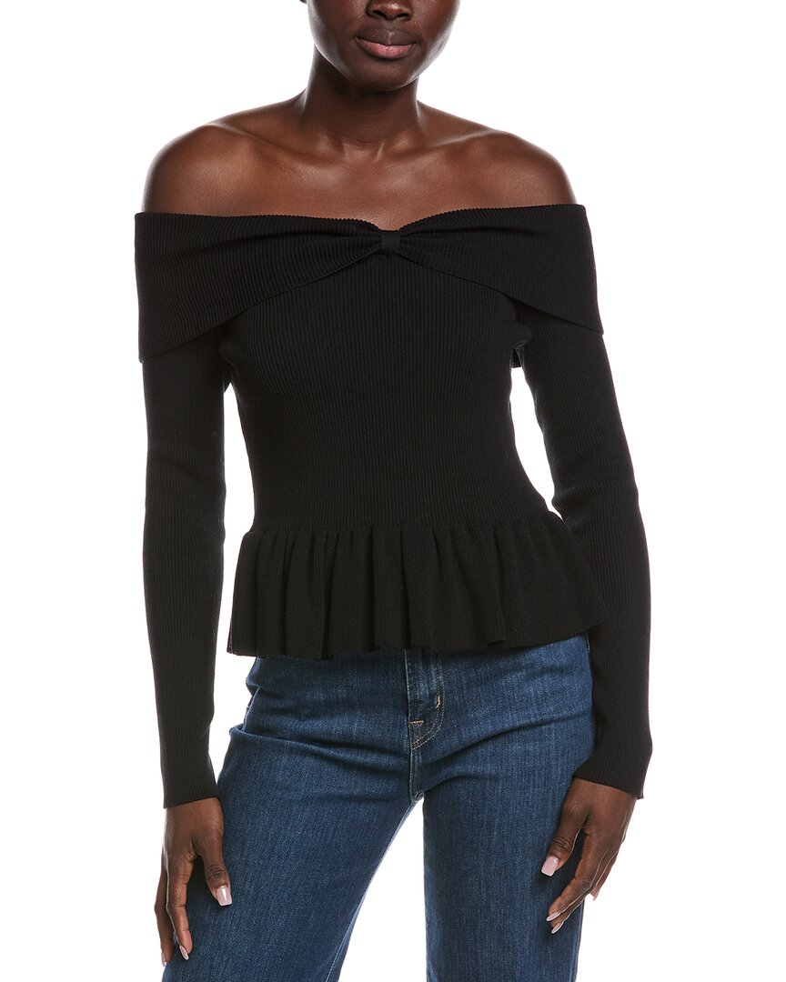 525 America Morgan Peplum Top In Black