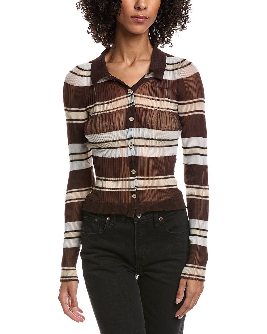 Jacquemus Pleated Top In Brown
