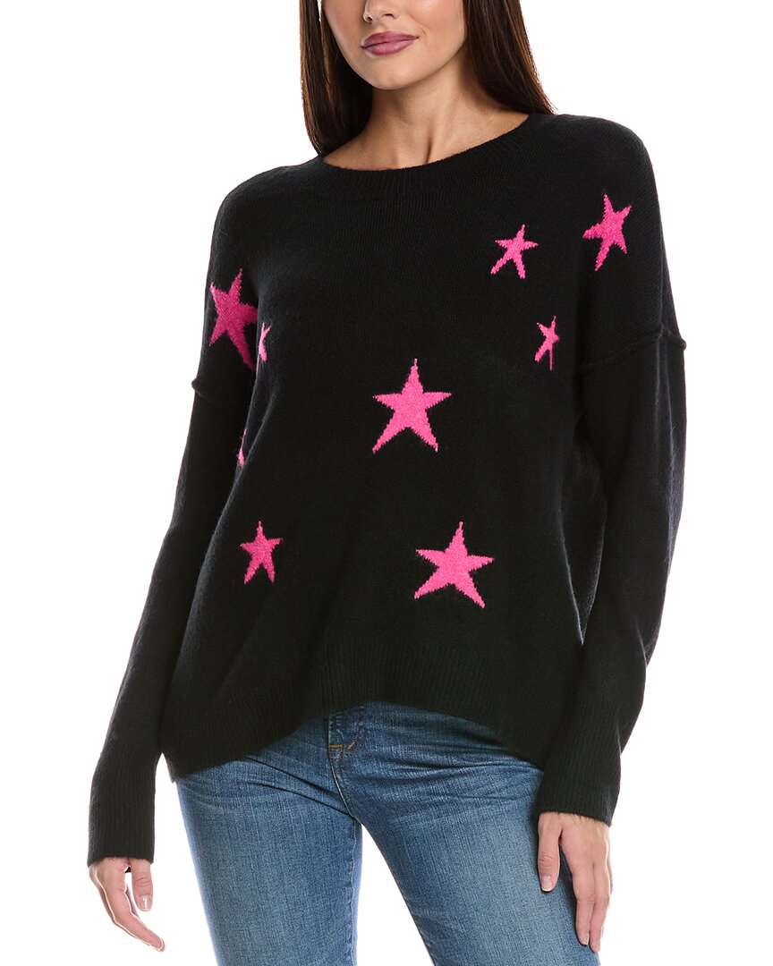 Vince Camuto Star Crewneck Sweater In Black