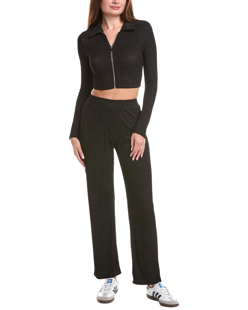 Marion 2pc Top & Pant Lounge Set In Black