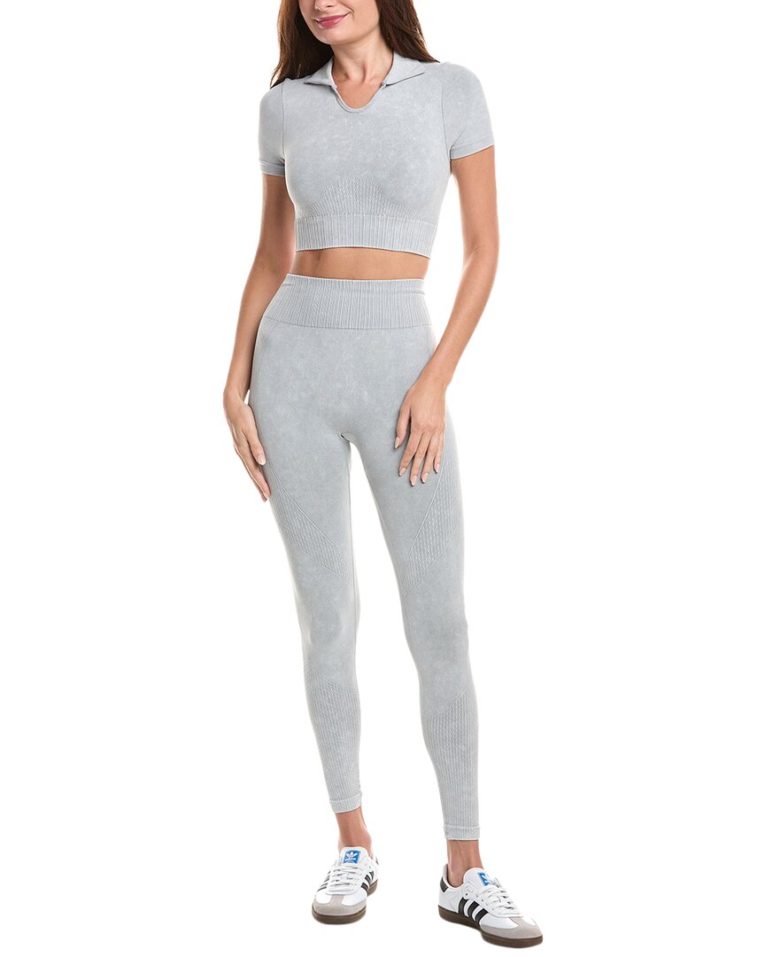 Marion 2pc Top & Legging Set In Gray