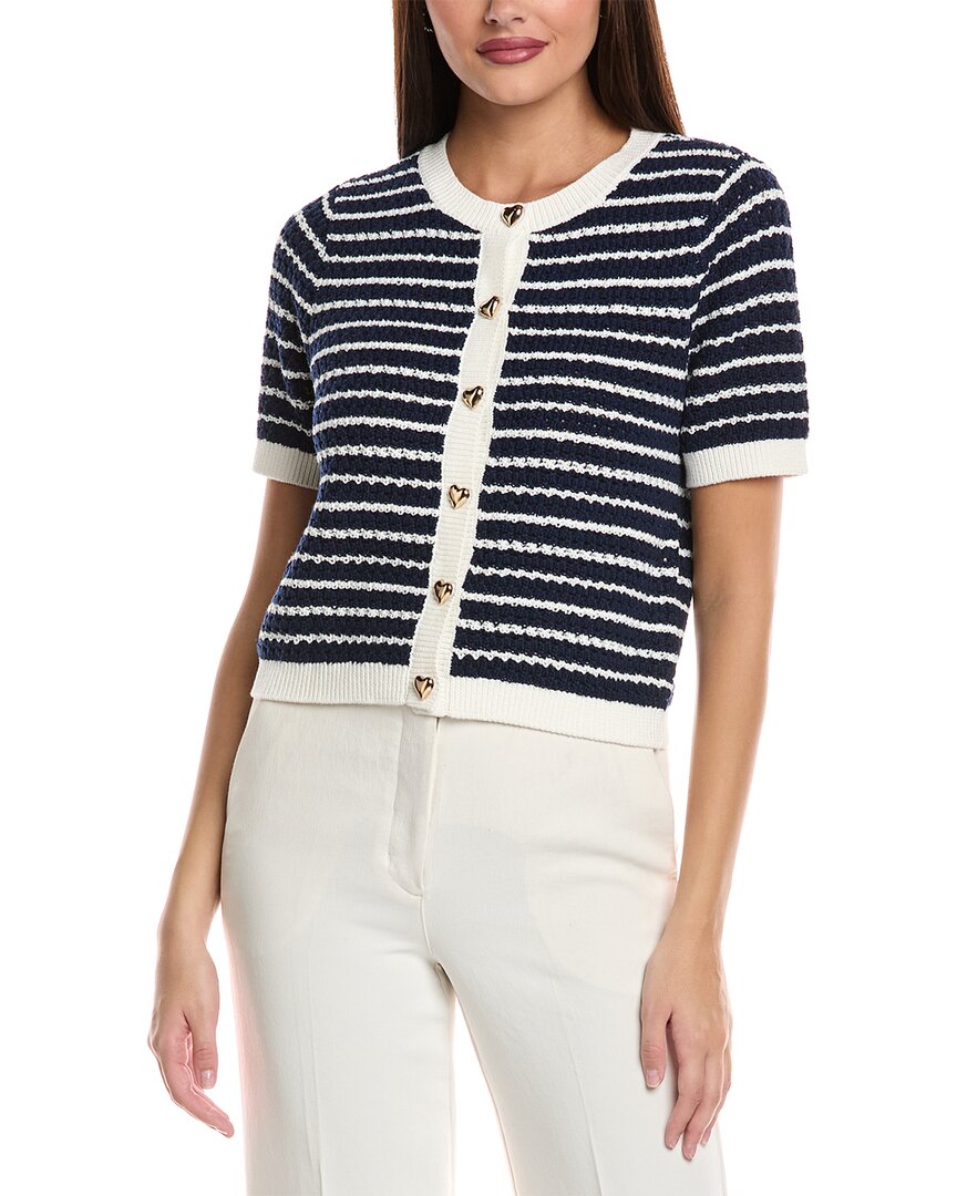Nanette Lepore Knit Cardigan In Blue