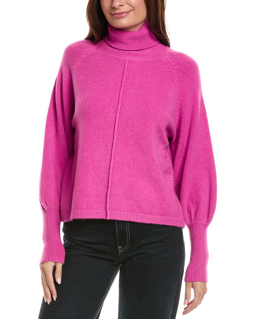 Rain + Rose Turtleneck Sweater In Pink