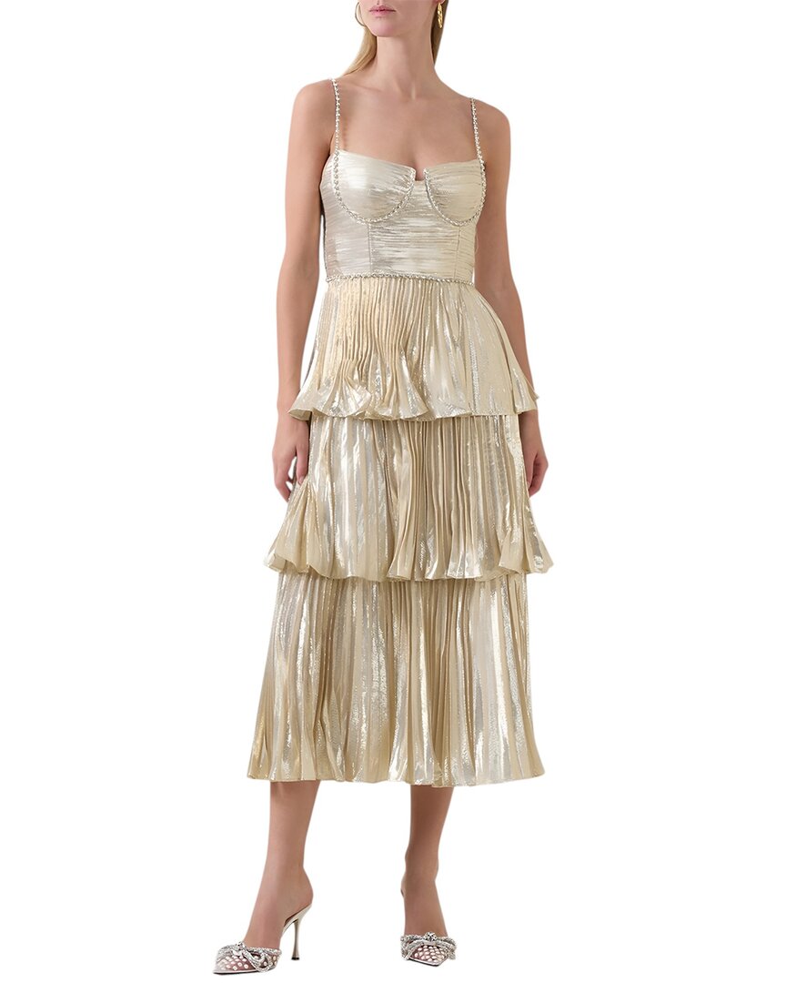 Linda Charm Midi Dress In Neutral