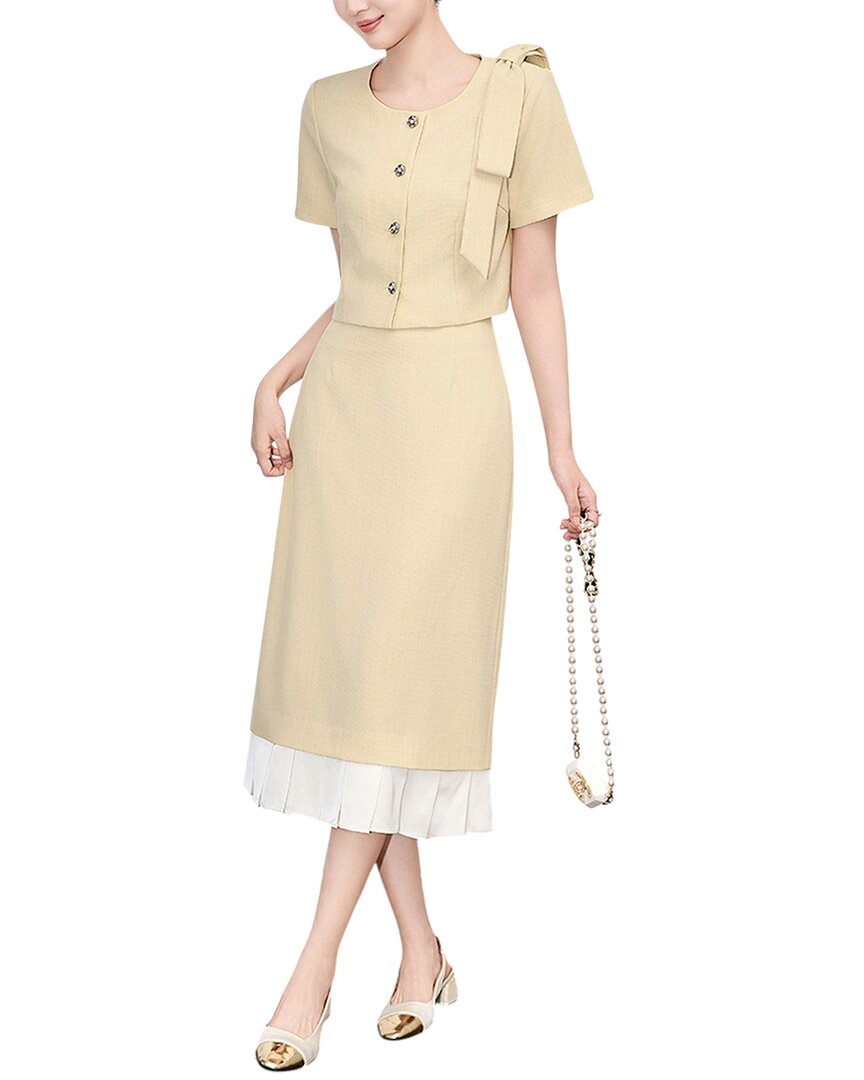 Wlzd 2pc Blouse & Skirt Set In Neutral