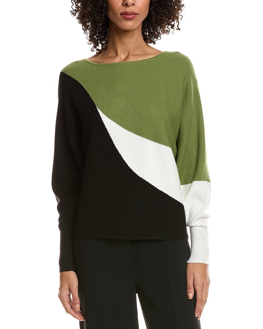 T Tahari Colorblock Dolman Sleeve Sweater In Multi