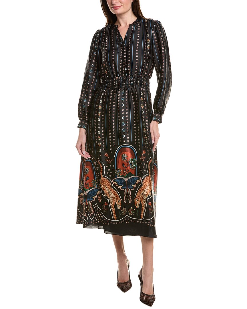 T Tahari Printed Midi Dress In Multi